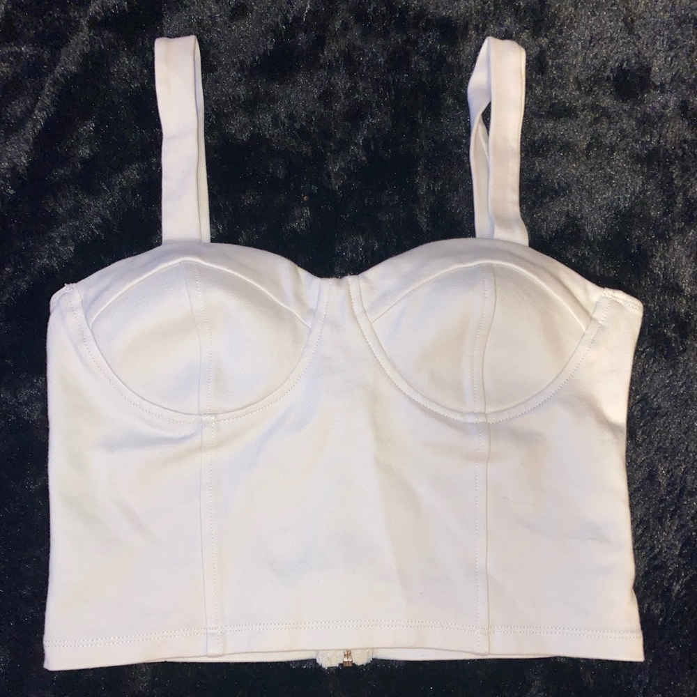 Adorable white crop top